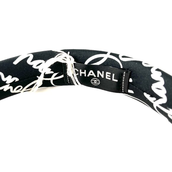 CHANEL Black and White Hairband - Picture 9 of 12